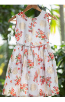 All Over Printed White Kids Dress (KR1205) All Over Printed White Kids Dress (KR1205)
